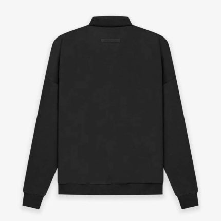 Fear of God ESSENTIALS Long Sleeve Polo Black Sweatshirt